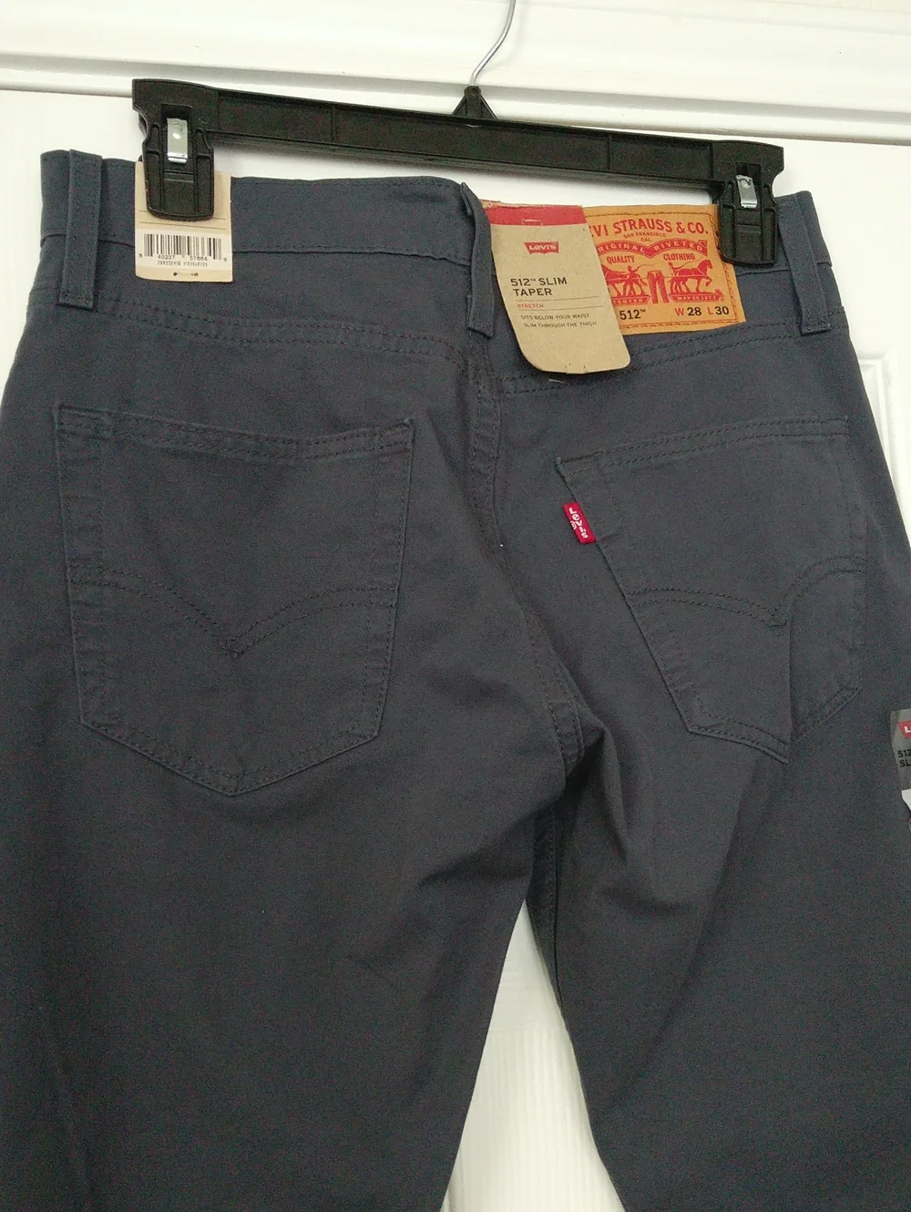 Levi's 512 Slim Taper Bluish Grey Pants Men's Size W28/L30 NWT